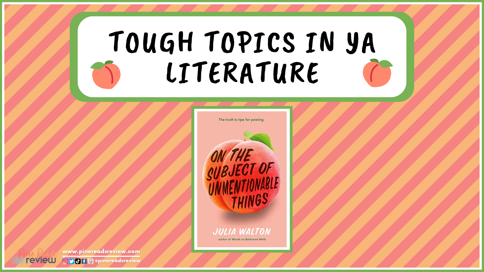 on the subject of unmentionable things julia walton on the subject of unmentionable things julia walton